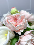 Pink Peonies White Calla Lily Hydrangea Arrangement