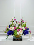 XXLarge Purple/Green Luxurious Floral Arrangement Real Touch Flower Arrangement-French Flower