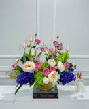 XXLarge Purple/Green Luxurious Floral Arrangement Real Touch Flower Arrangement-French Flower