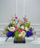 XXLarge Purple/Green Luxurious Floral Arrangement Real Touch Flower Arrangement-French Flower