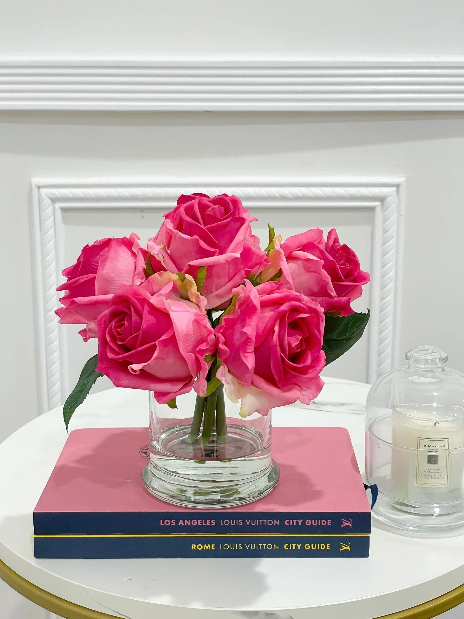 Classic Real Touch Pink English Rose Arrangement – Flovery