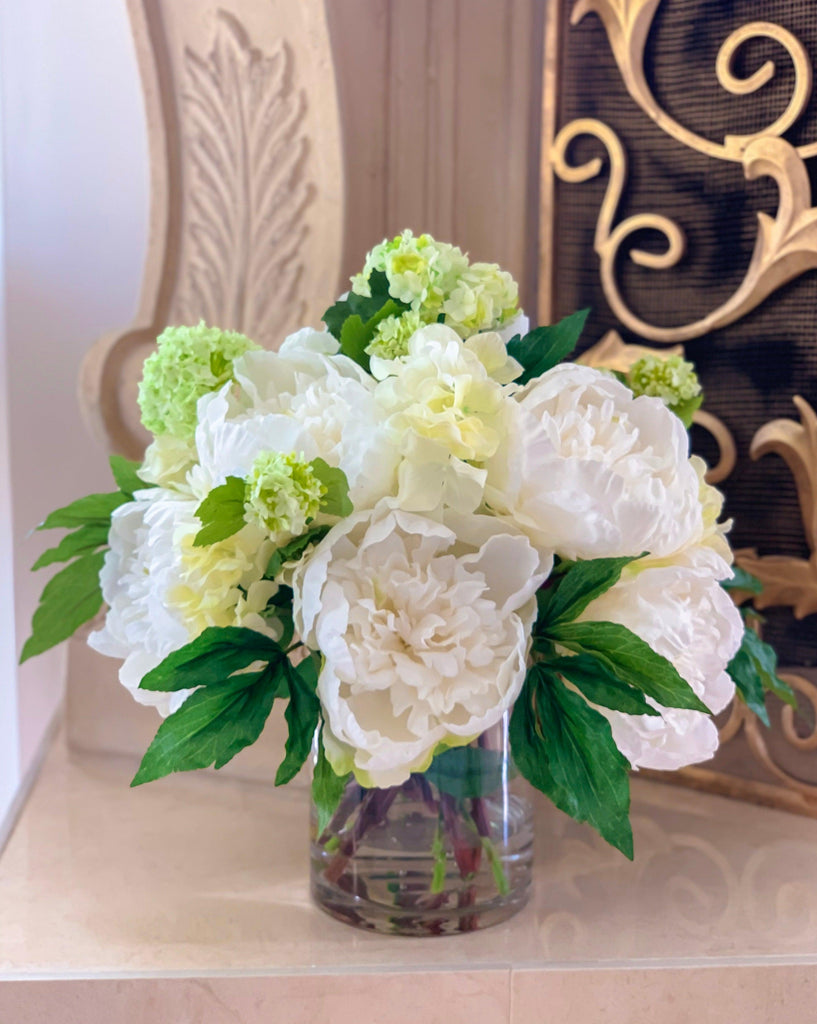 Real Touch Peonies Hydrangeas Centerpiece – Flovery